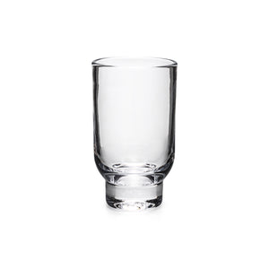 a tumbler glass with a smaller base 