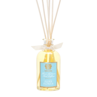 Antica Farmacista Elderflower Reed Diffuser with ribbon and reeds