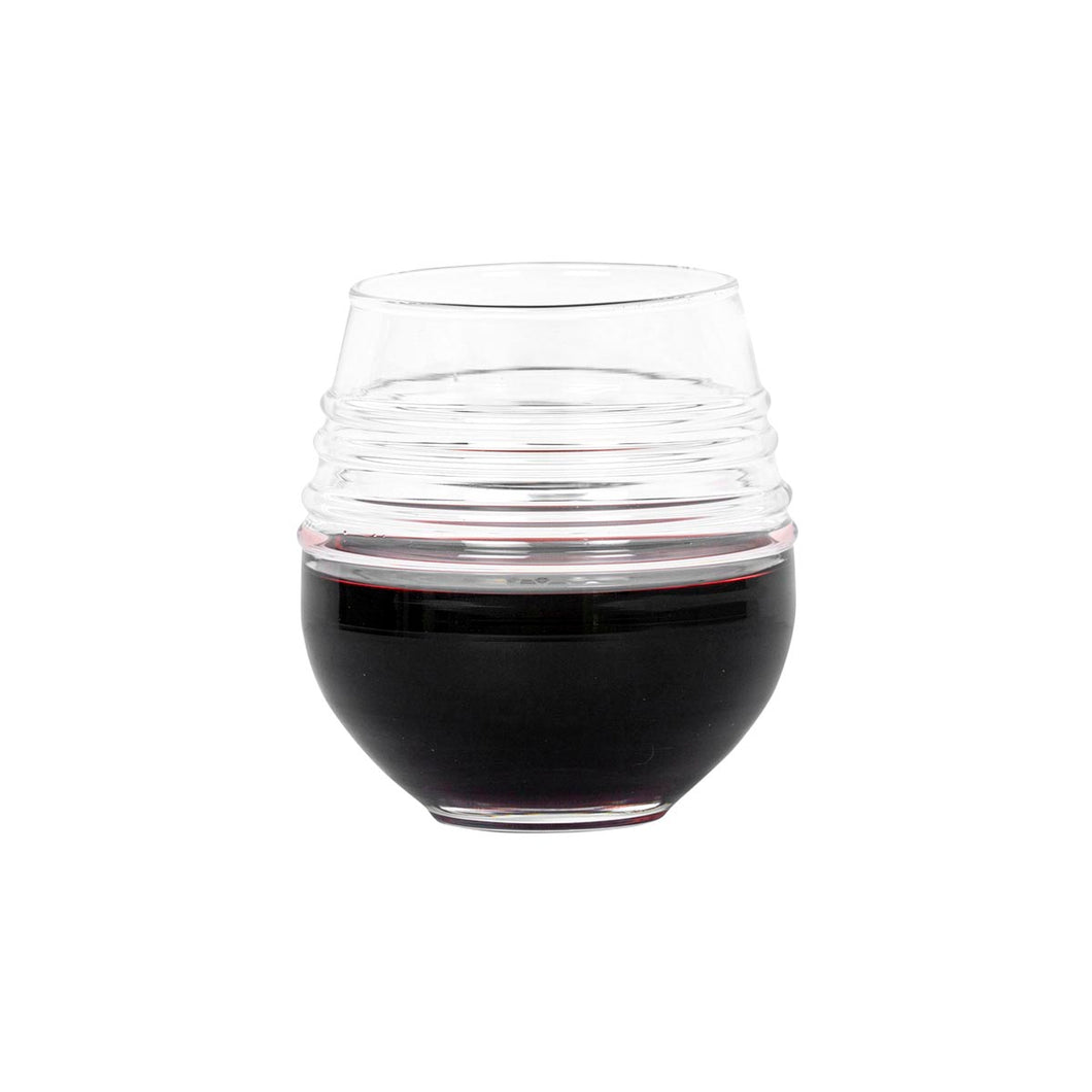 Juliska Bilbao Glass Stemless Wine Glass