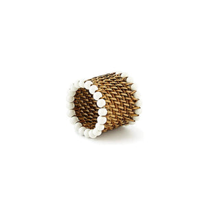 Calaisio napkin ring with white beads
