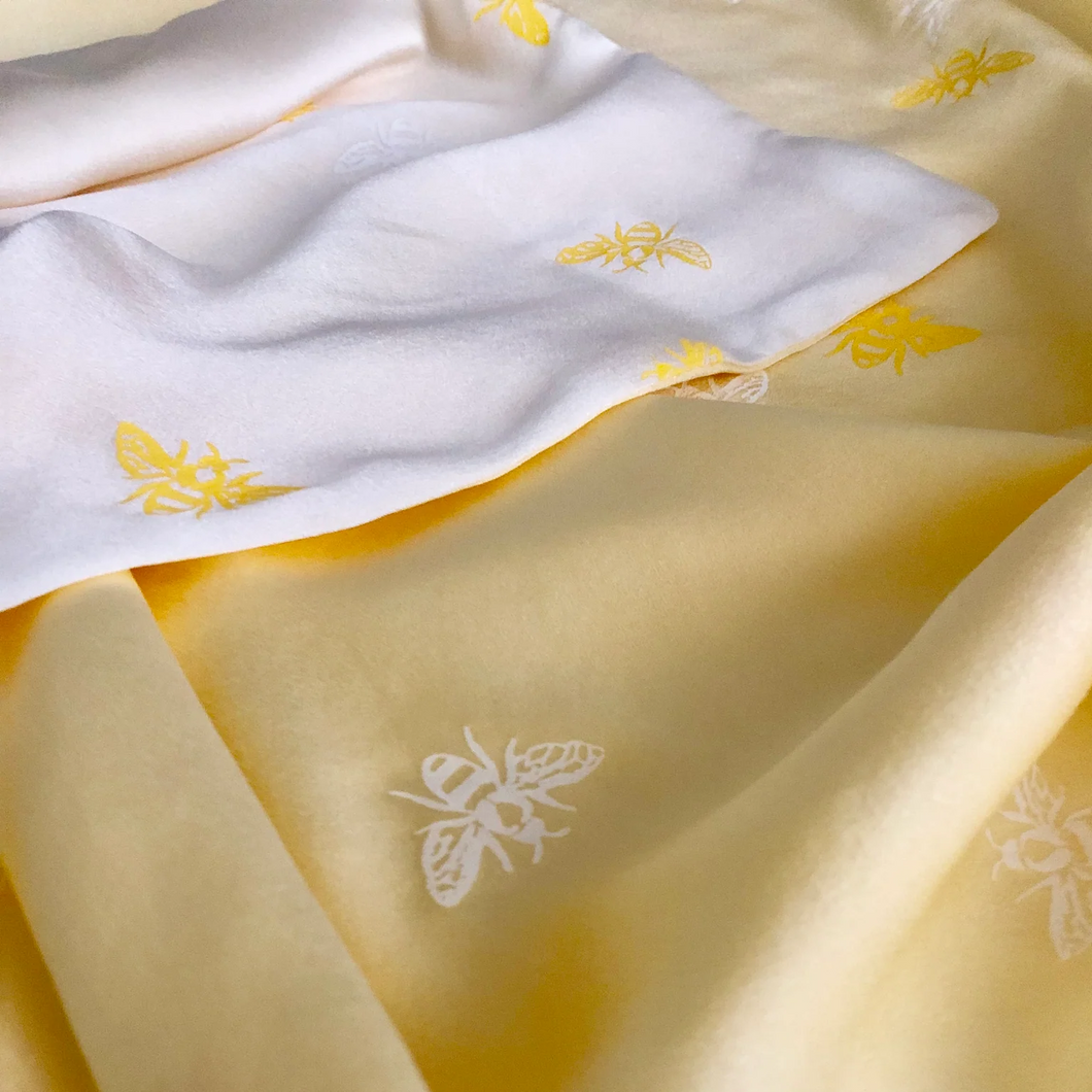 Silk Baby Lovey, Yellow Bumble Bees
