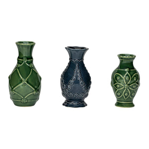 Juliska Veronica Beard Jardins du Monde Mini Vase trio