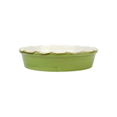 Vietri Bakers Green Pie and Quiche Pan