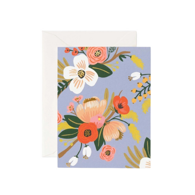 Rifle paper co Lively Floral Periwinkle Card