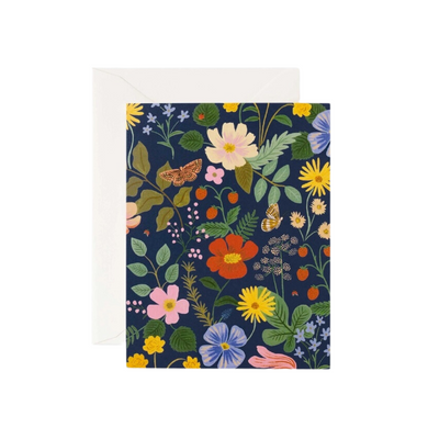  rifle paper co Strawberry Fields Navy Card