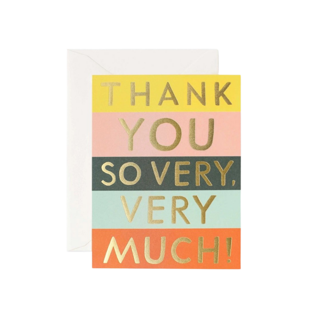 rifle paper co Color Block Thank You Card