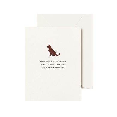 Crane & Co. They Walk By Our Side Pet Sympathy Card
