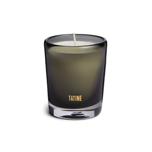 tatine jar candle black glass white candle wick