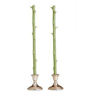 White Chocolate Stick Candles, Pair Sour Apple
