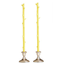 Load image into Gallery viewer, White Chocolate Stick Candles, Pair Lemon Sorbet
