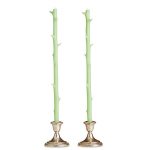 White Chocolate Stick Candles, Pair Key Lime