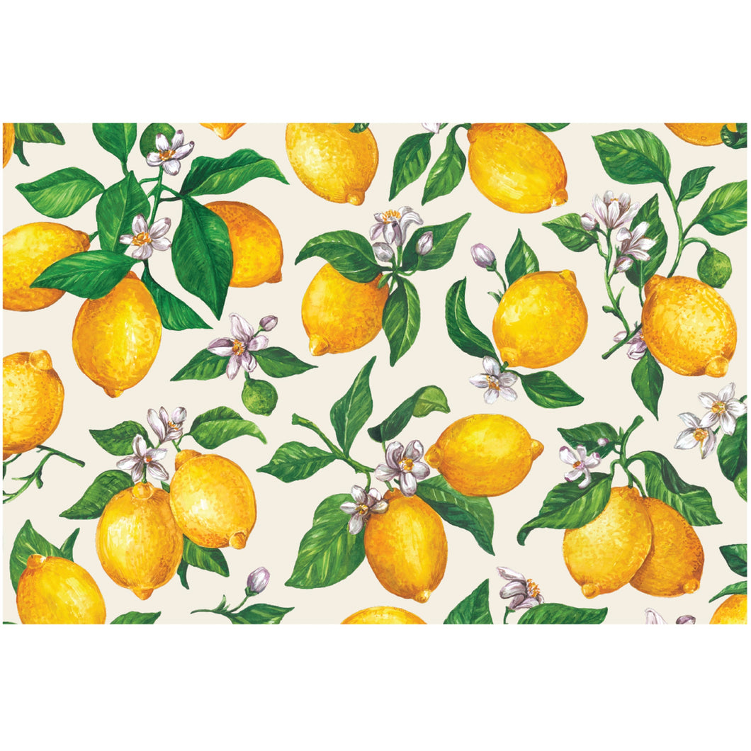 Lemons Paper Placemat Set/24