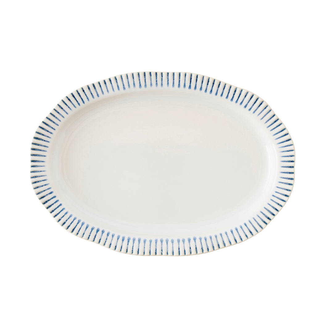 Juliska Sitio Stripe Indigo Serving Platter
