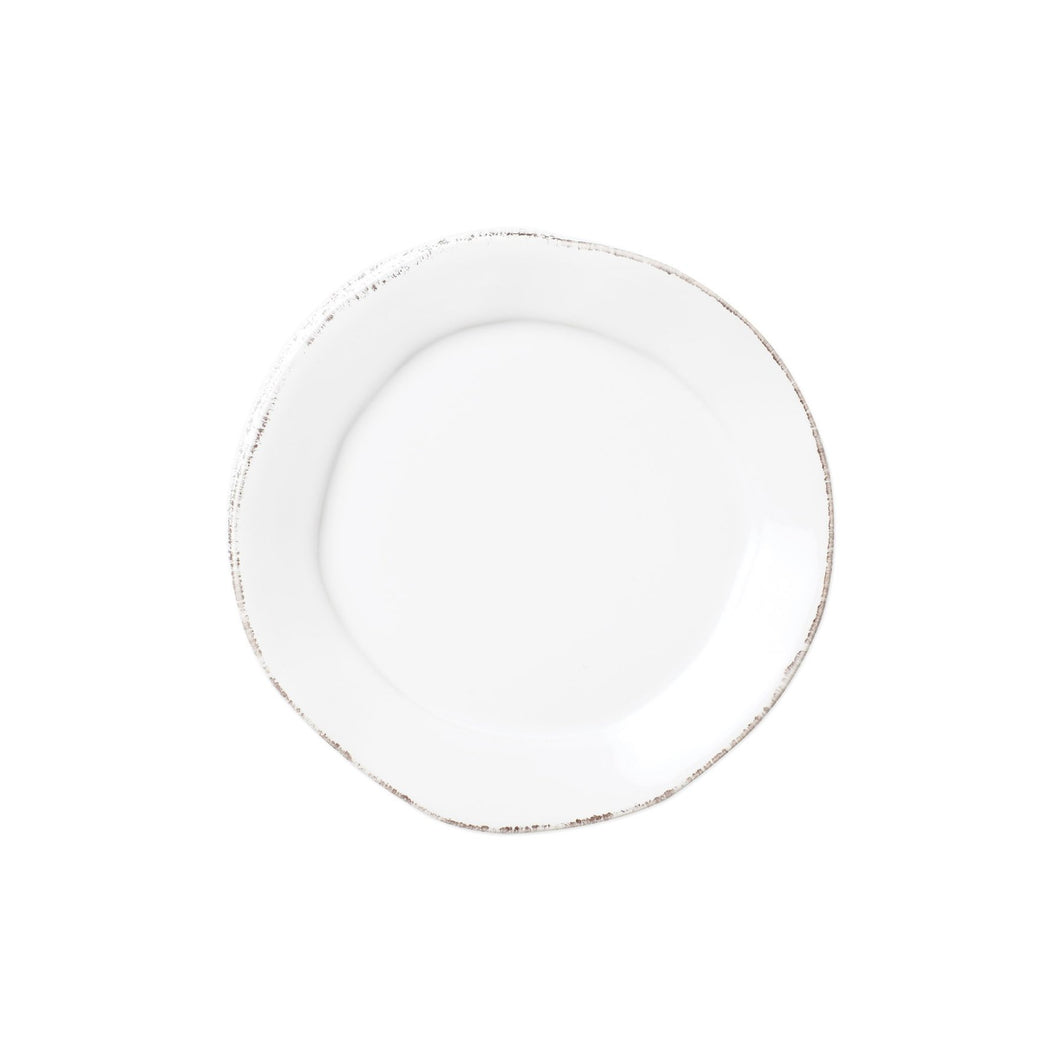 Vietri Lastra White Canape Plate