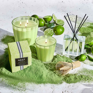 Nest Lime Zest & Matcha Classic Candle 3 wick and reed diffuser