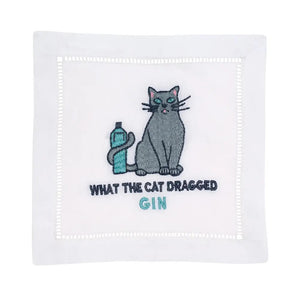 August Morgan What The Cat Dragged Gin Cocktail Napkins