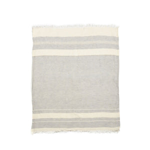 The Belgian Gent Gray Stripe Guest Towel