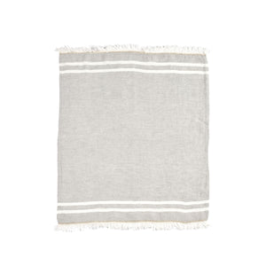 The Belgian Gray Stripe Guest Towel