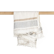 Load image into Gallery viewer, The Belgian Oyster Stripe Guest Towel
