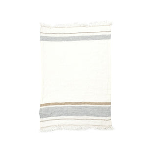 The Belgian Oyster Stripe Guest Towel