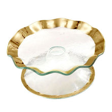 Load image into Gallery viewer, Annieglass Ruffle Petit Four Stand
