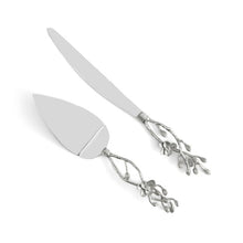 Load image into Gallery viewer, Michael Aram White Orchid Wedding Cake Knife &amp; Server Set
