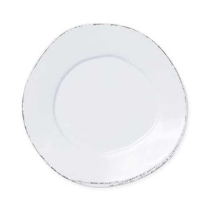 Vietri Lastra Melamine White Salad / Dessert Plate