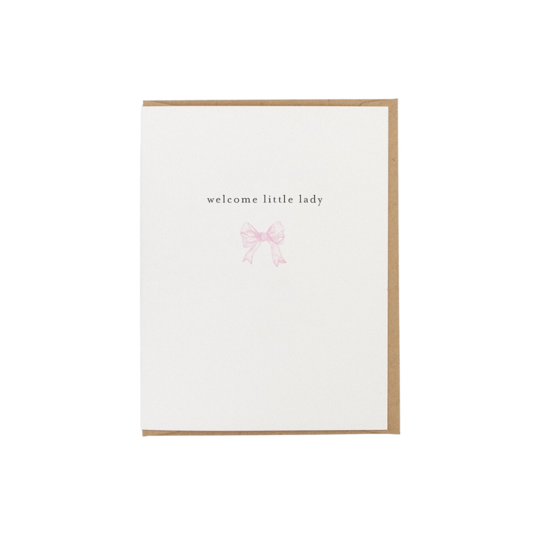 Welcome Little Lady Greeting Card