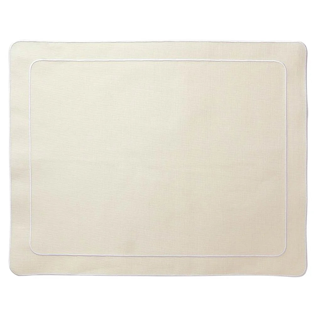 Linho Simple Rectangular Placemats in Ivory