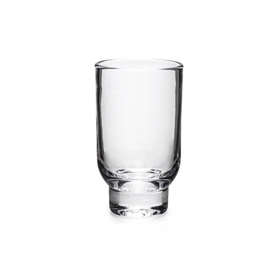 a tumbler glass with a smaller base 