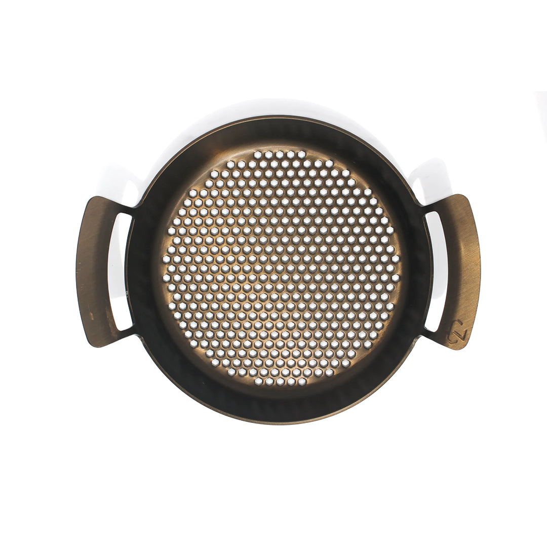 ten inch double handled pan for grills