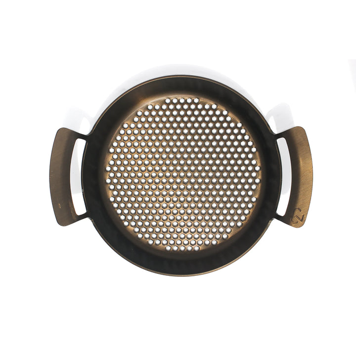 ten inch double handled pan for grills