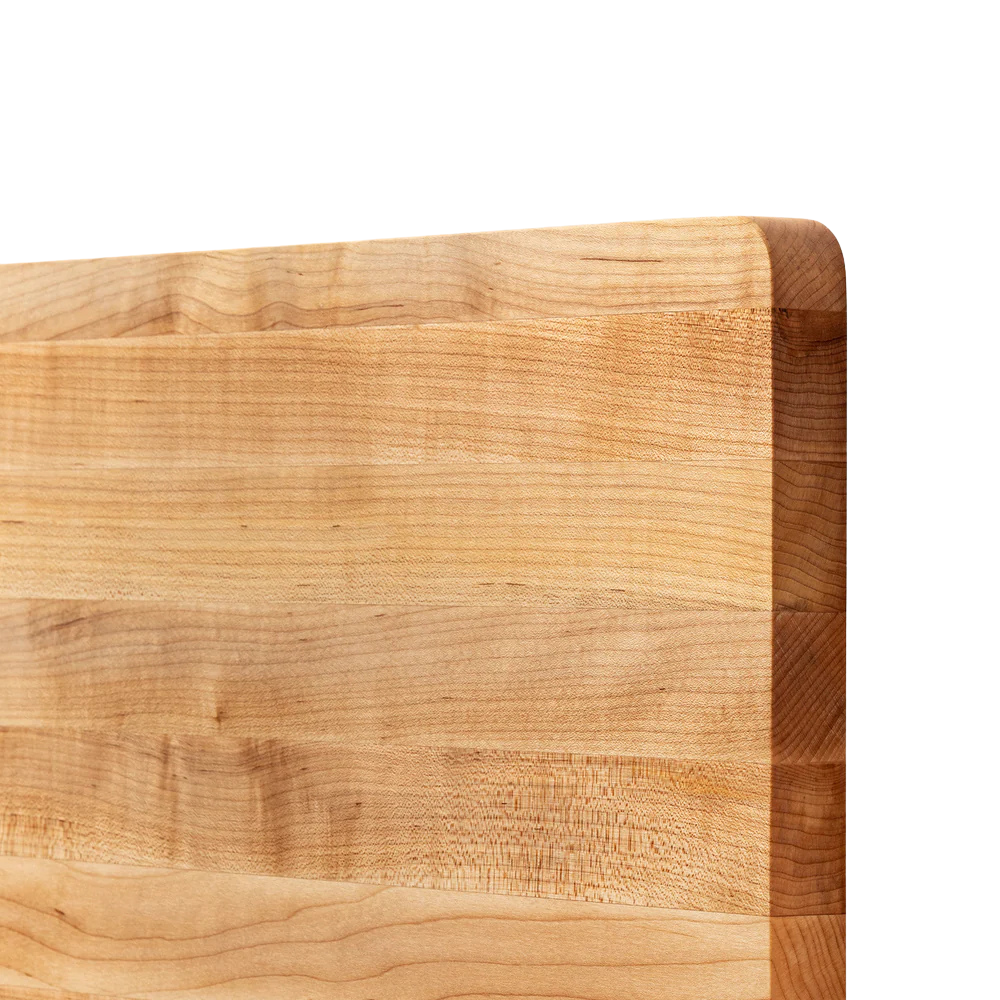 Wooden cutting board with a light brown finish