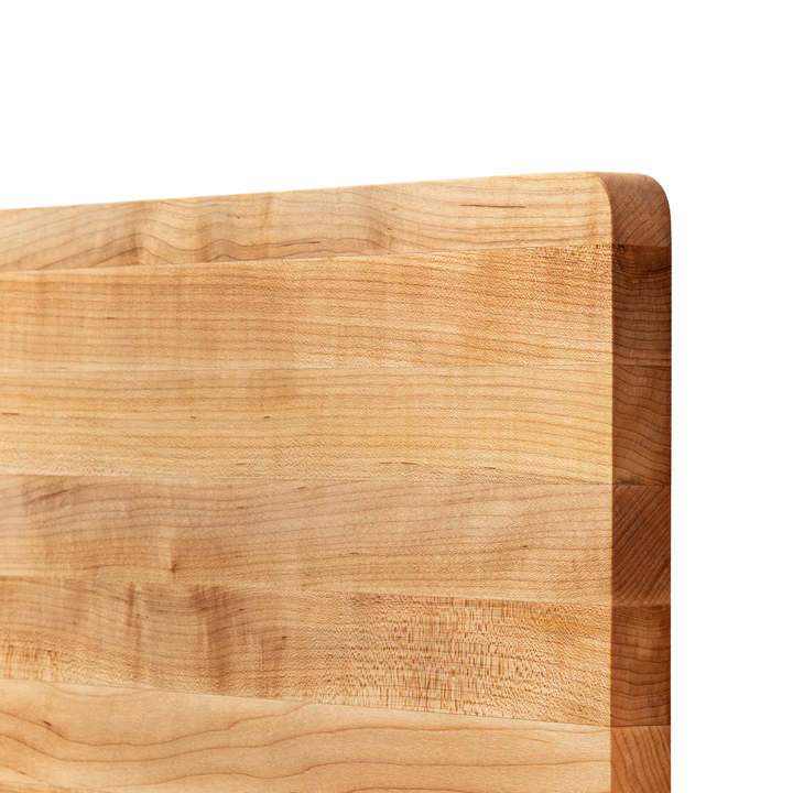 Wooden cutting board with a light brown finish