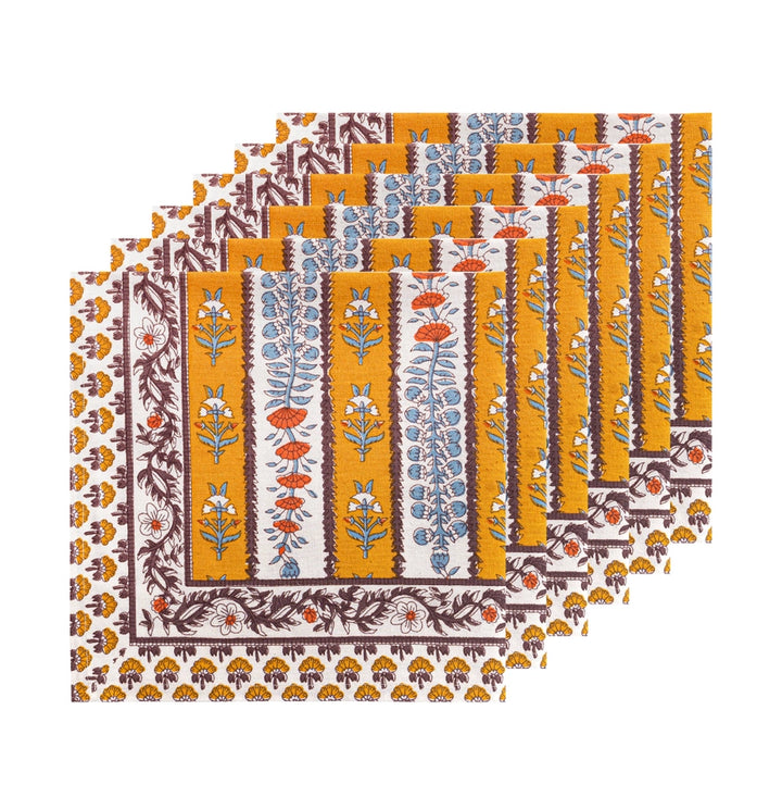Avignon Digon & Blue Napkin Set/6