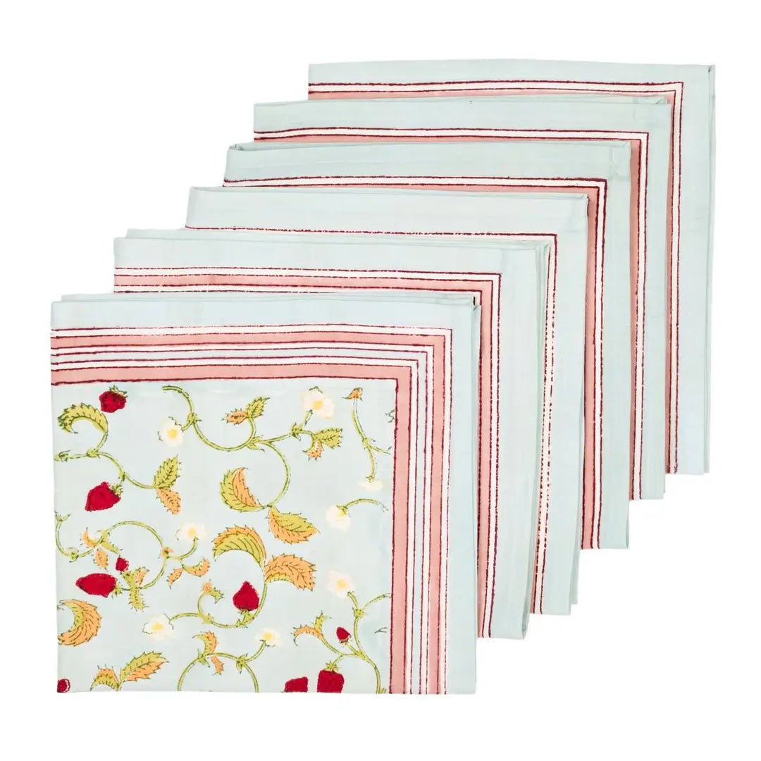 Fraises des Bois Napkin Set/6