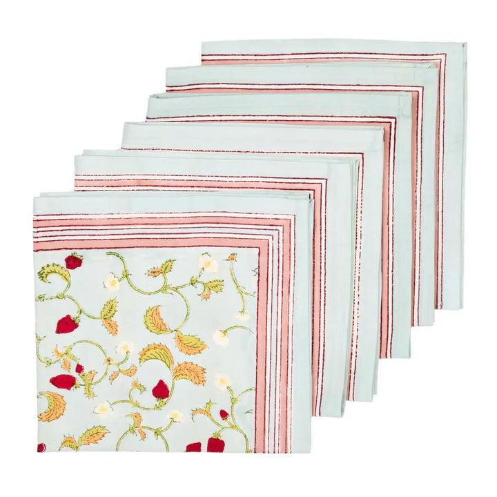 Fraises des Bois Napkin Set/6