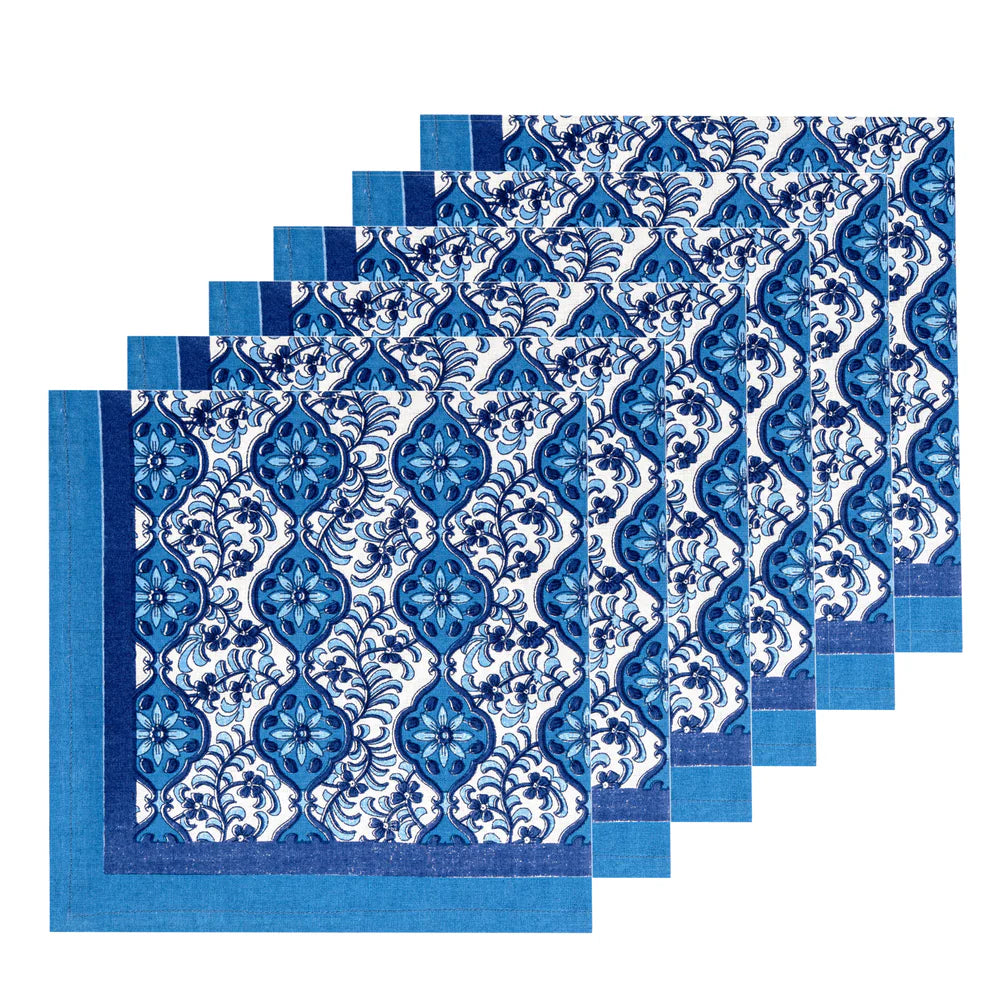Azulejo Blue Napkin Set/6