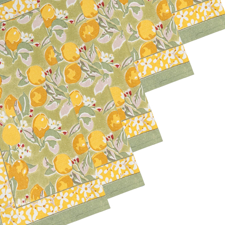 Citron Vert & Yellow Napkin Set/6