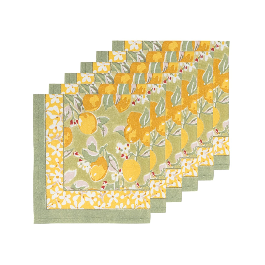 Citron Vert & Yellow Napkin Set/6