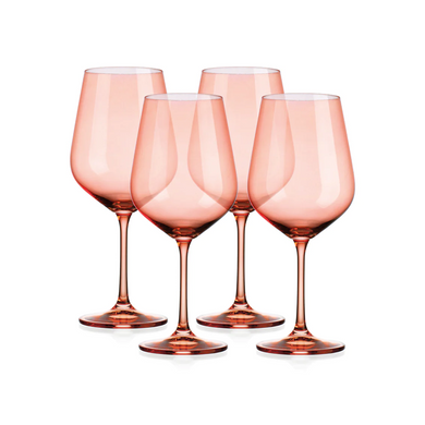 Caskata Quinn Rose White Wine Glasses - Set of 2