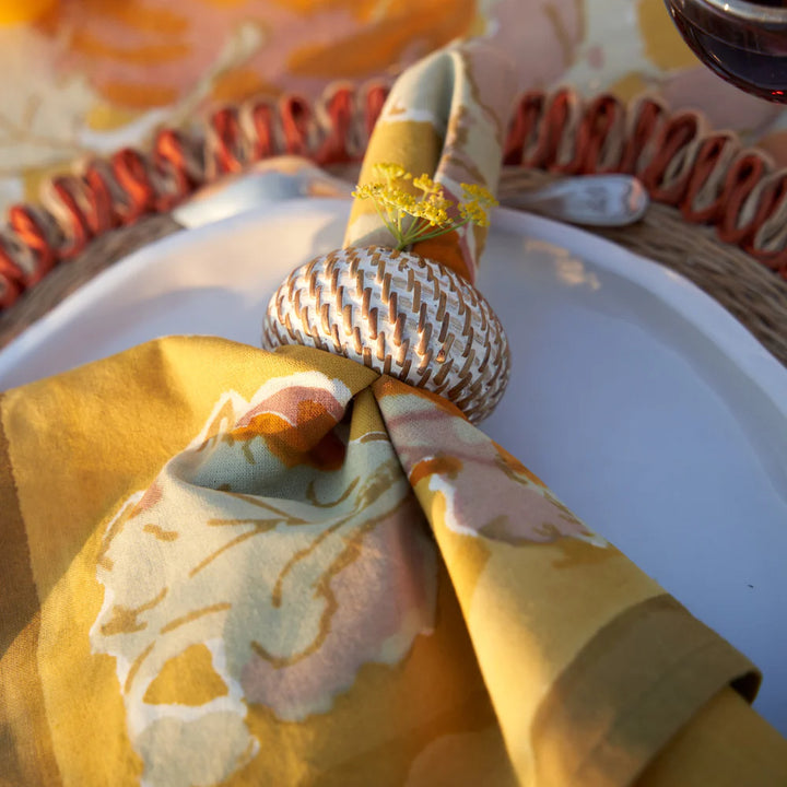 Pumpkin Orange & Mustard Napkin Set/6