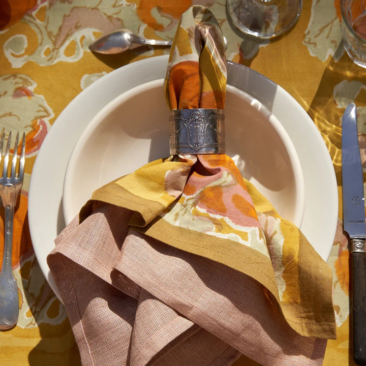 Pumpkin Orange & Mustard Napkin Set/6