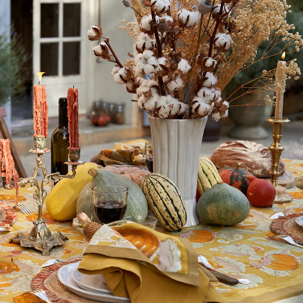 Pumpkin Orange & Mustard Napkin Set/6