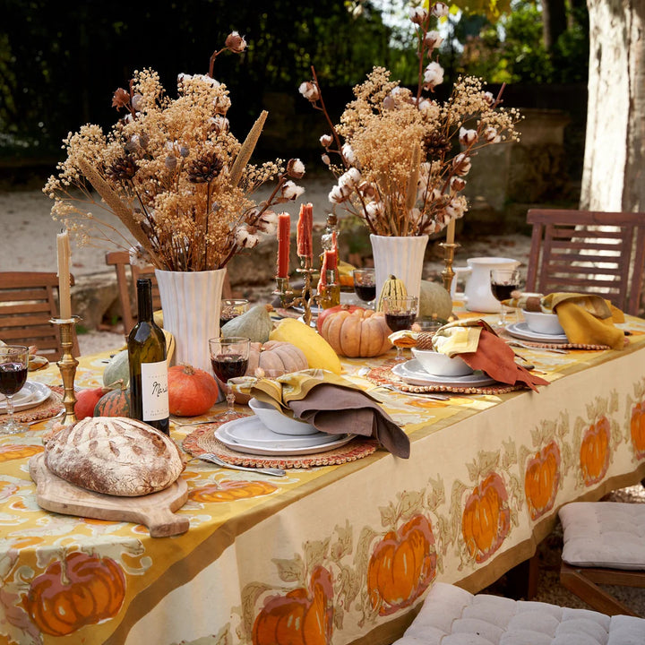Pumpkin Orange & Mustard Napkin Set/6