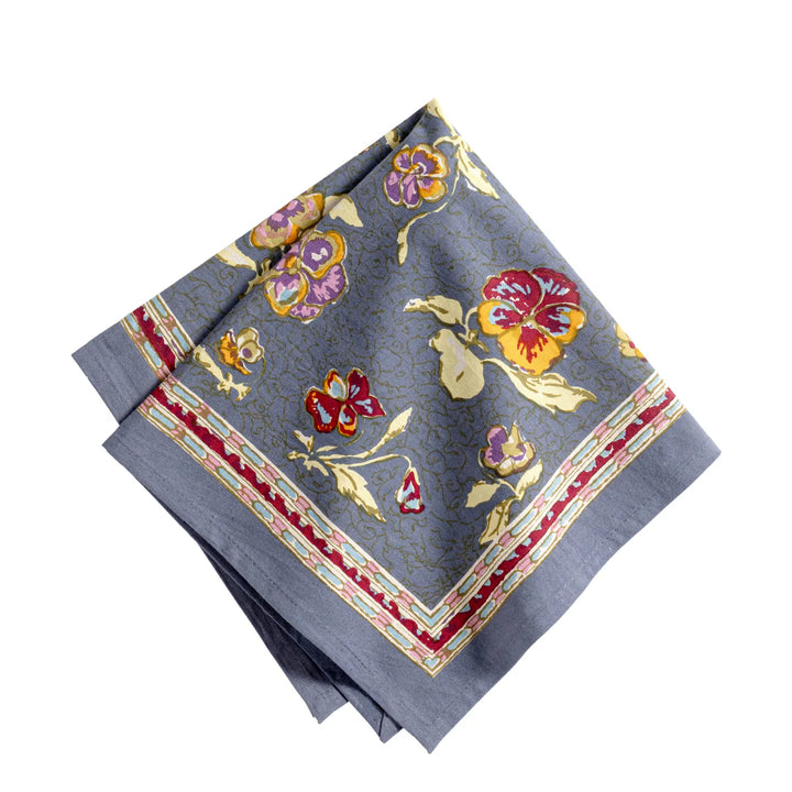 Pansy Red & Grey Napkin Set/6