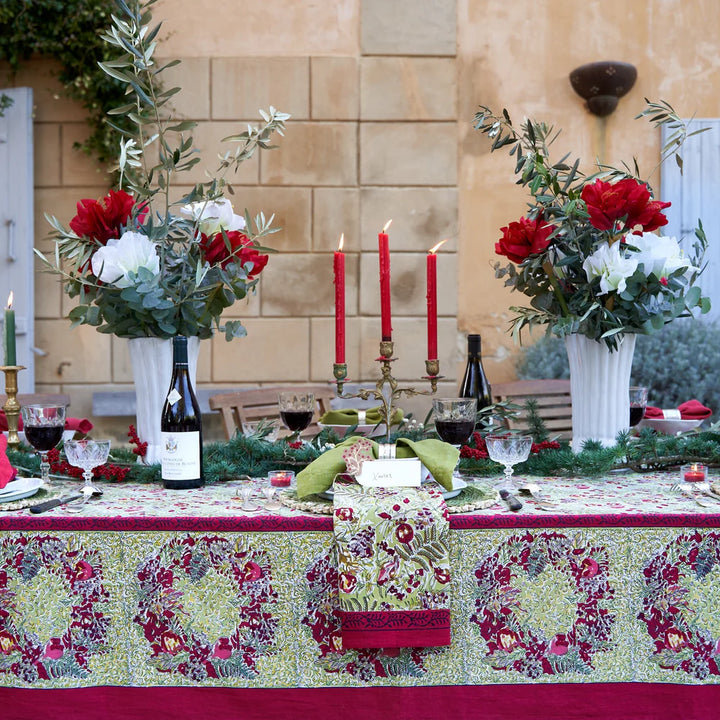 Winter Garden Red & Green Napkin Set/6
