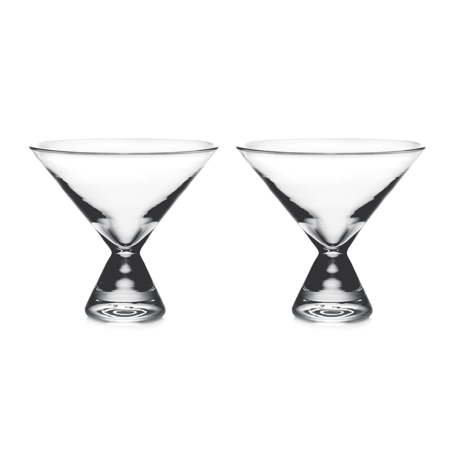 Two simon pearce martini glasses