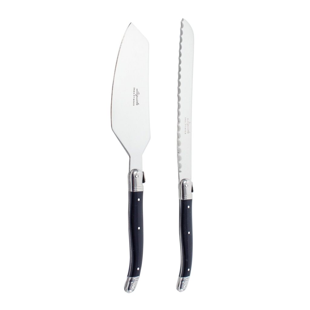 Laguiole Black Cake Knife Set
