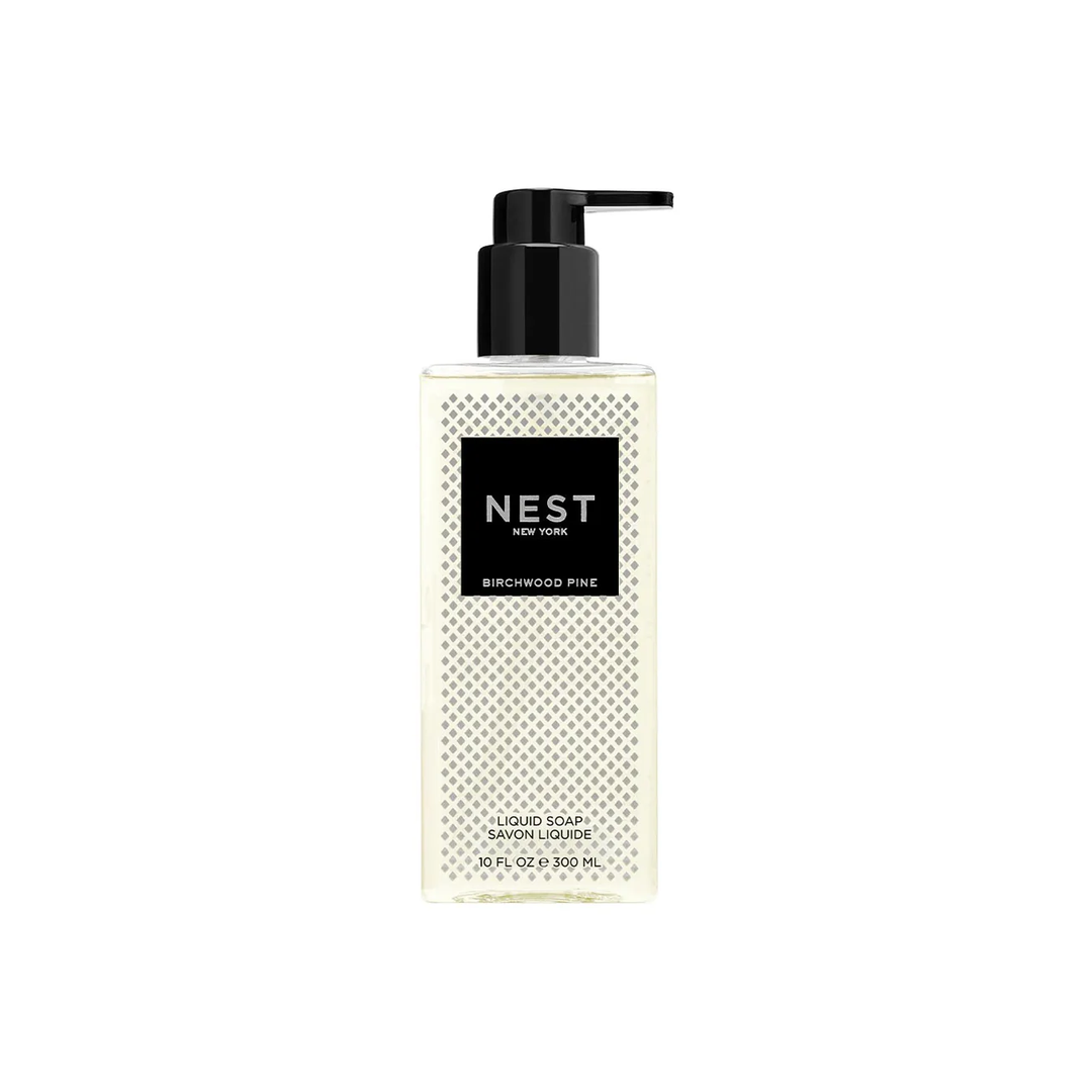 NEST Birchwood Pine liquid soap bottle on a white background